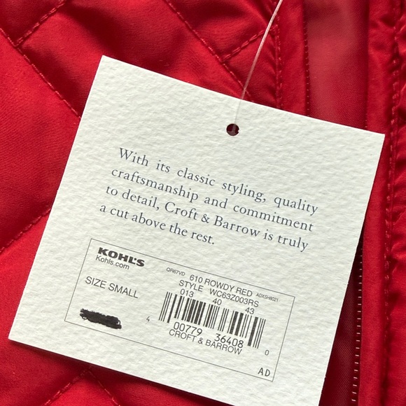 Croft&barrow Quilted Raspberry Red Vest - Picture 4 of 7